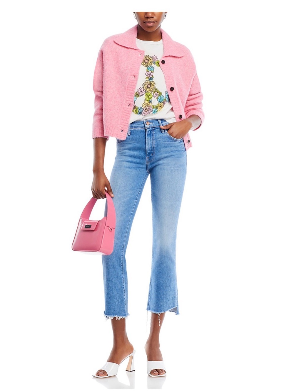 MOTHER Light Blue Flared Hem Jeans